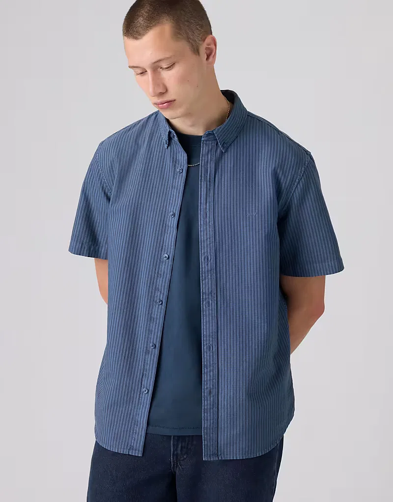 Рубашка authentic с коротким рукавом на пуговицах Levi's, синий — фото 4