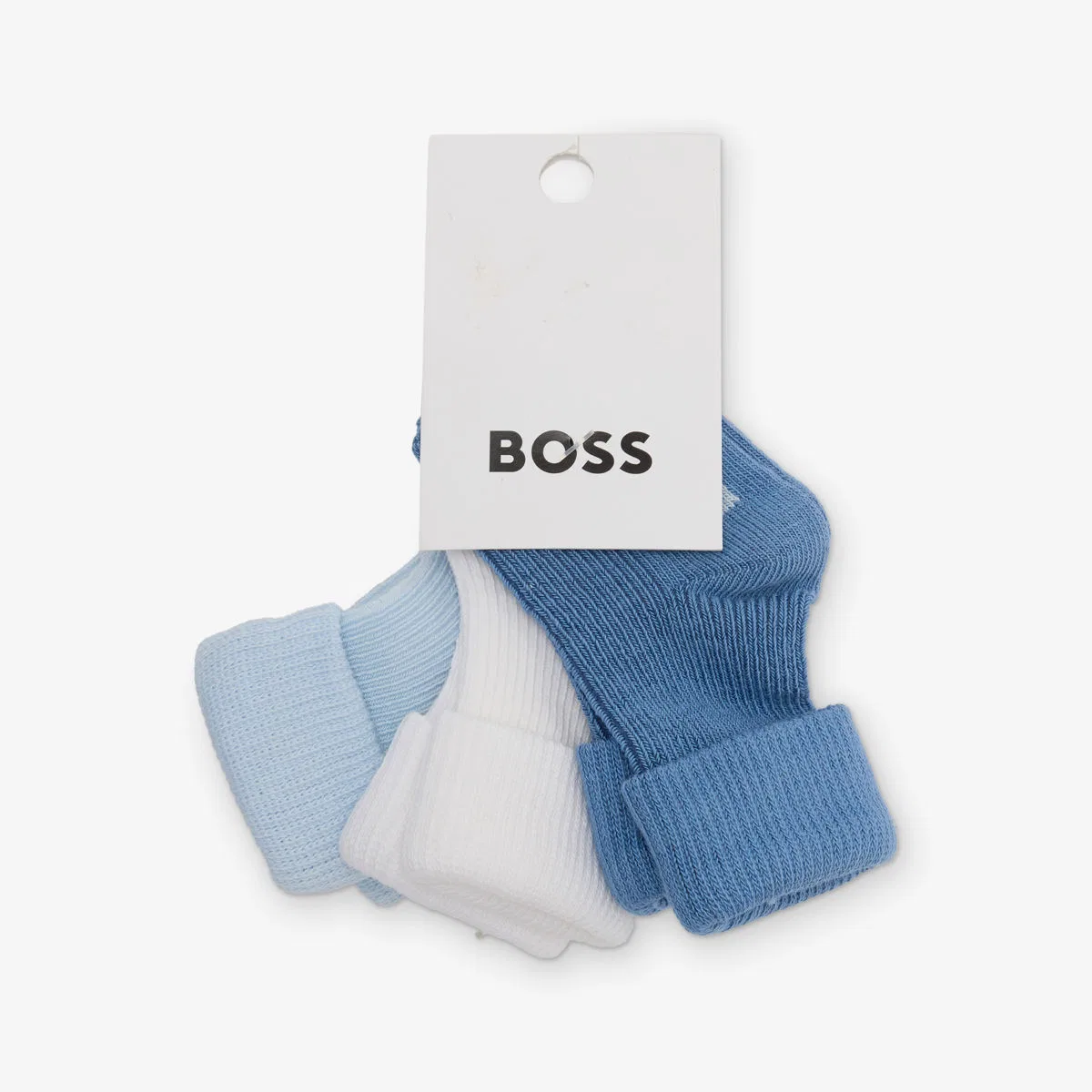 Набор из трех пар носков Logo-knit из хлопковой смеси, размер 0-1 месяц Boss