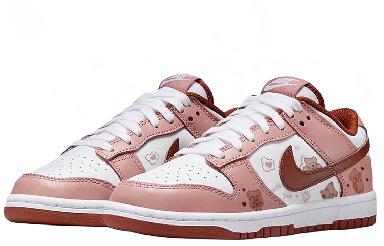 

Кроссовки Nike Dunk Skateboarding Shoes Women's Low-top White/red, цвет Rouge