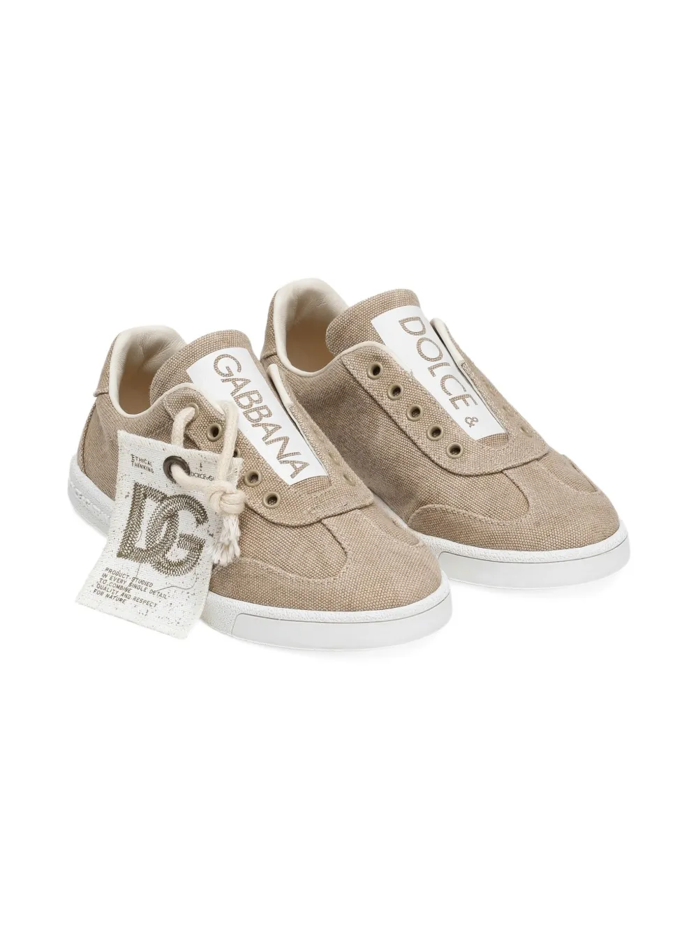 

Кроссовки на шнуровке Dolce & Gabbana Kids, нейтральный