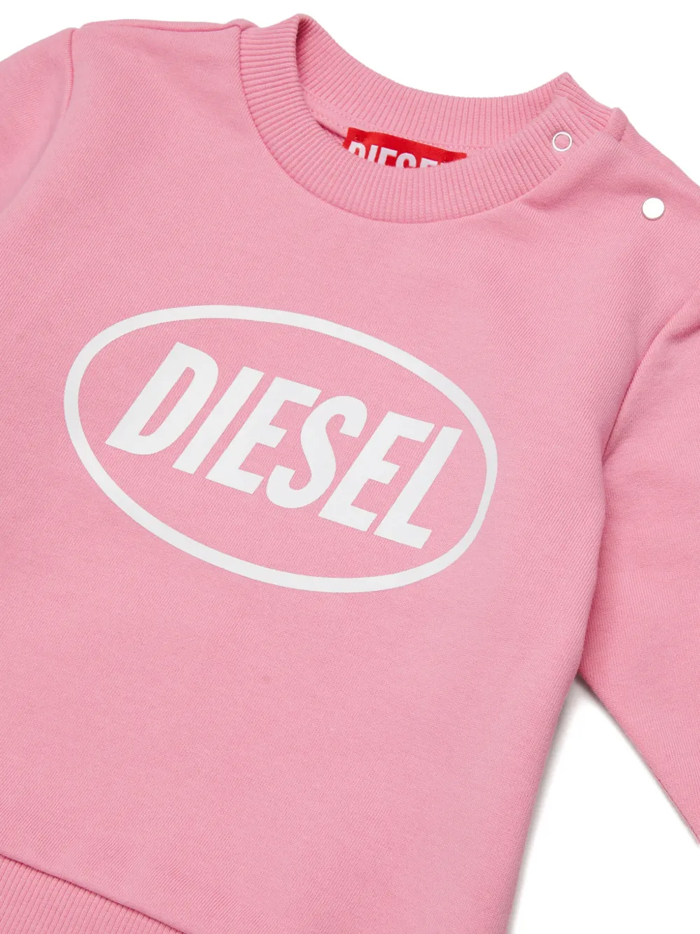 Свитшот с круглым вырезом Diesel Kids, розовый — фото 3