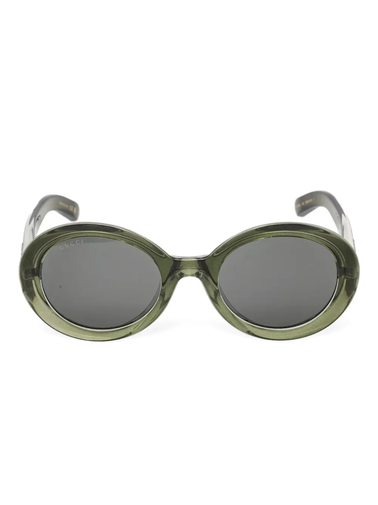 

Солнцезащитные очки в овальной оправе Gucci Eyewear, зеленый