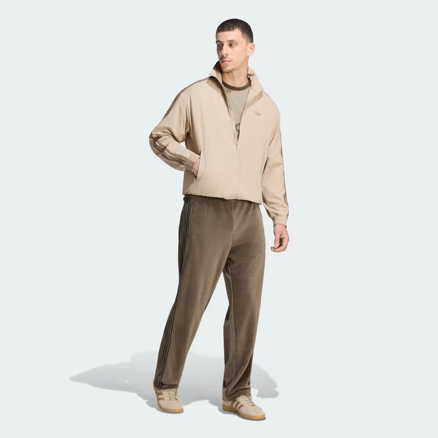 Мужские спортивные брюки из велюра Firebird Adidas Originals, Branch — фото 3