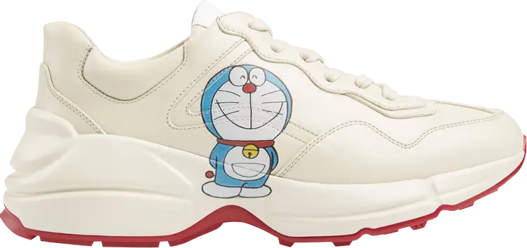 Кроссовки Doraemon x Gucci Wmns Rhyton Ivory, слоновая кость — фото 2