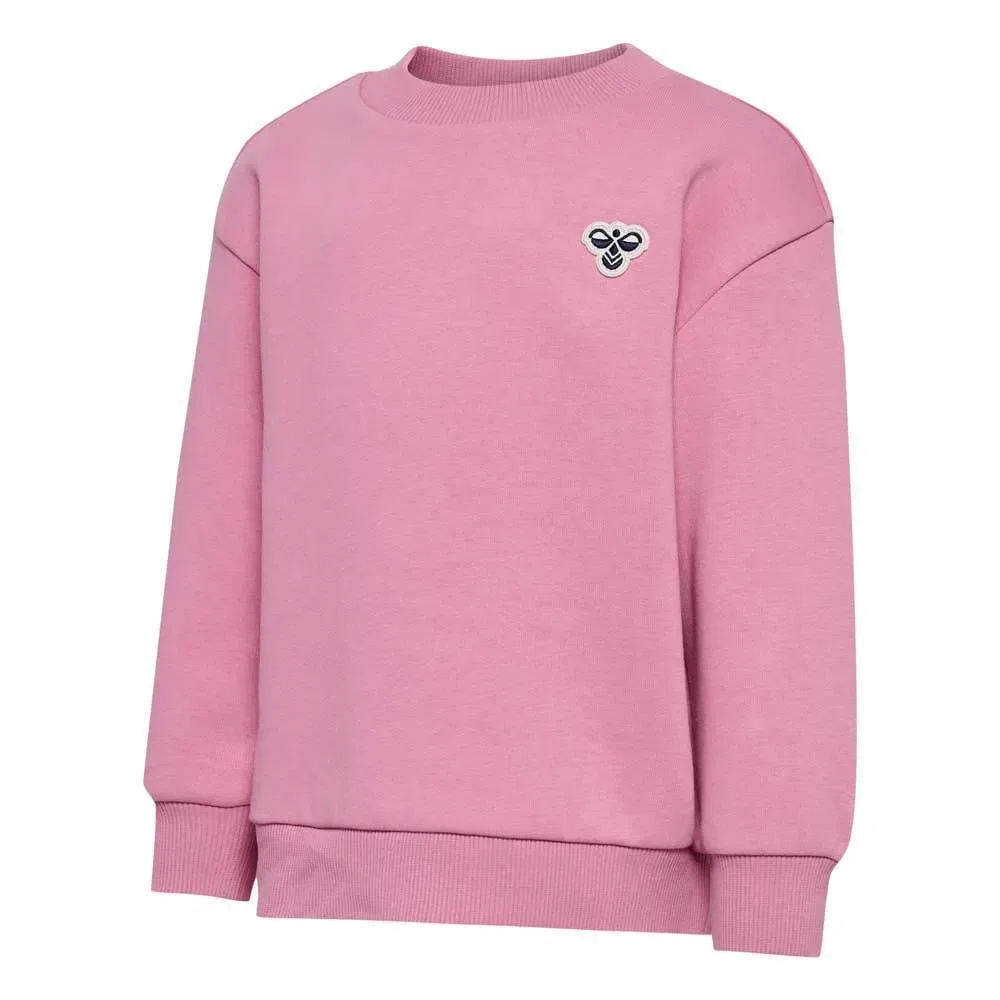 Детский свитшот для девочек с принтом Mini Loose Bee Hummel, Pink