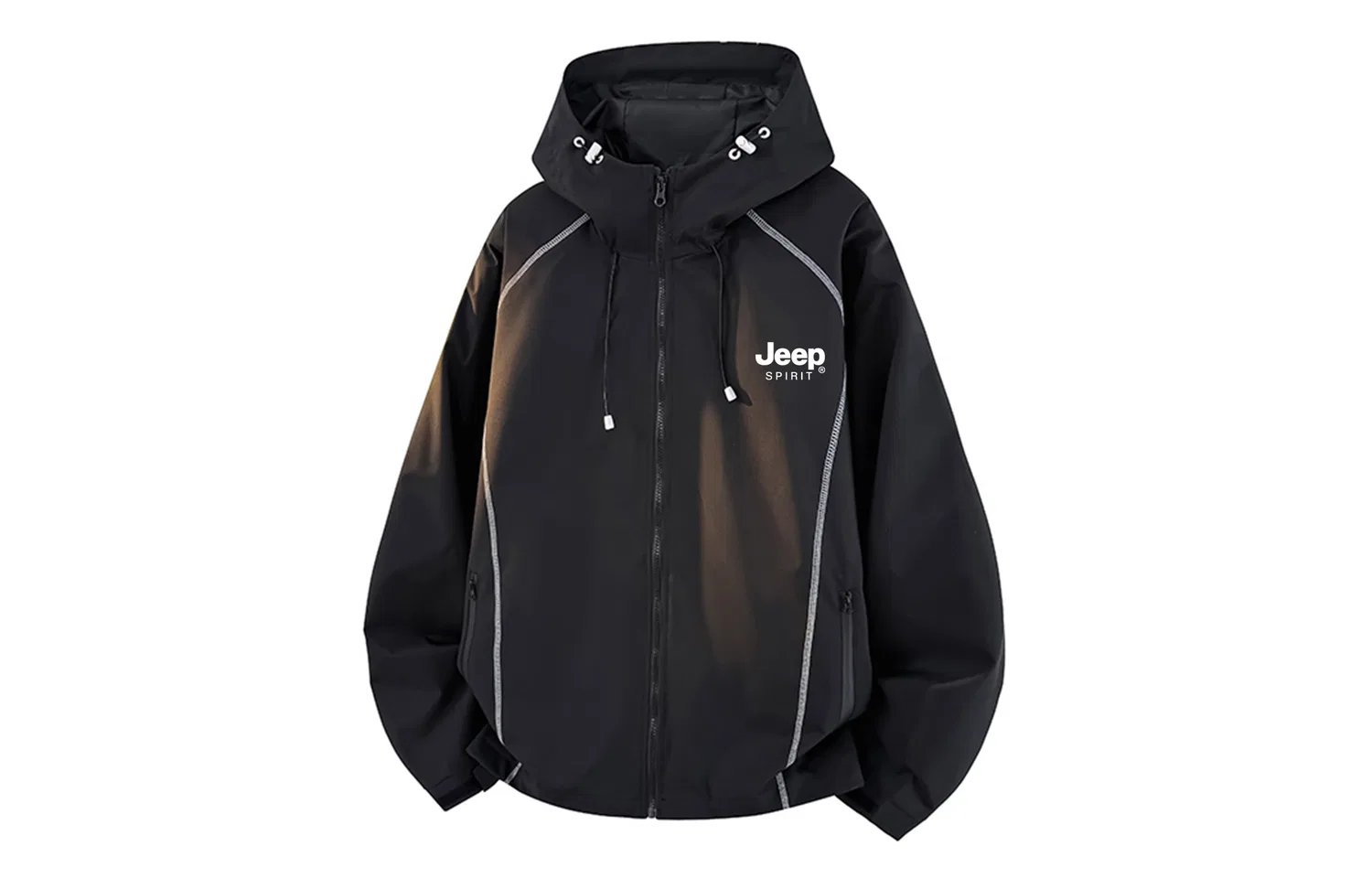 Детский худи с капюшоном, немодельный прямой крой JEEP SPIRIT, Black