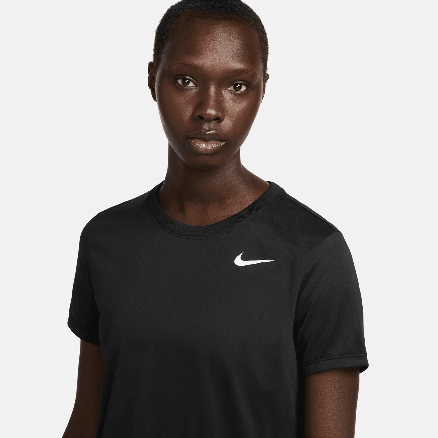 Женская футболка спортивная Nike Dry, Black/White — фото 4