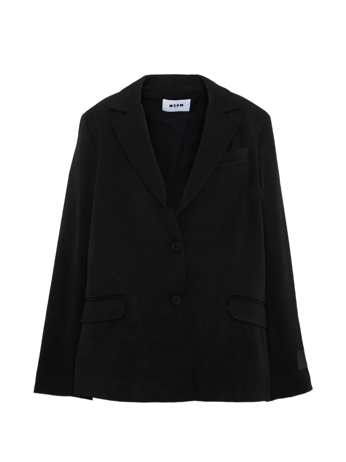 Пиджак с нашивкой-логотипом Msgm Kids, черный