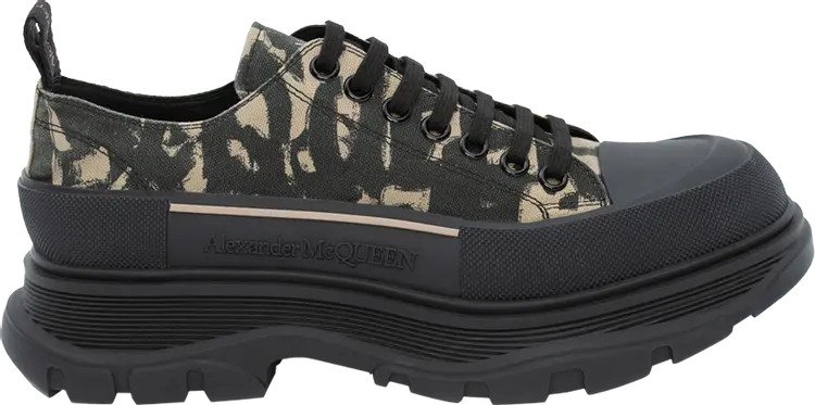 

Кроссовки Alexander McQueen Tread Slick Lace-Up Graffiti - Black Beige, черный