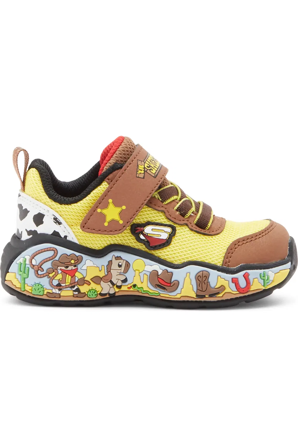Кроссовки детские спортивные Play Scene Skechers, коричневый мультиколор — фото 3