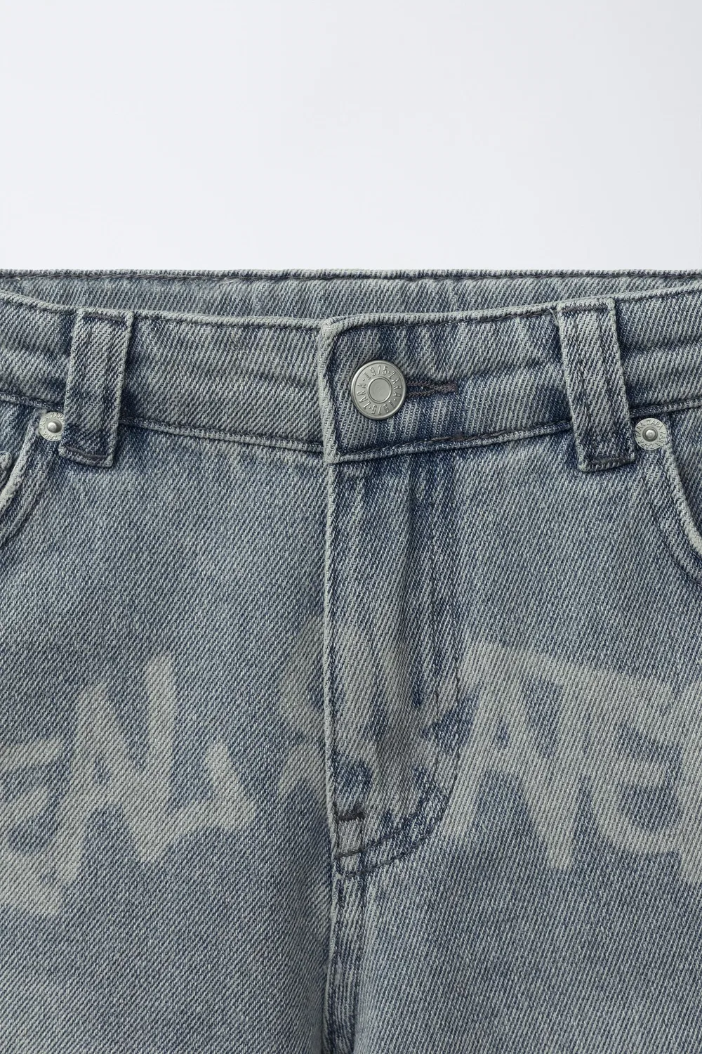 Шорты-бермуды из денима для скейтбординга ZARA, Blue — фото 4