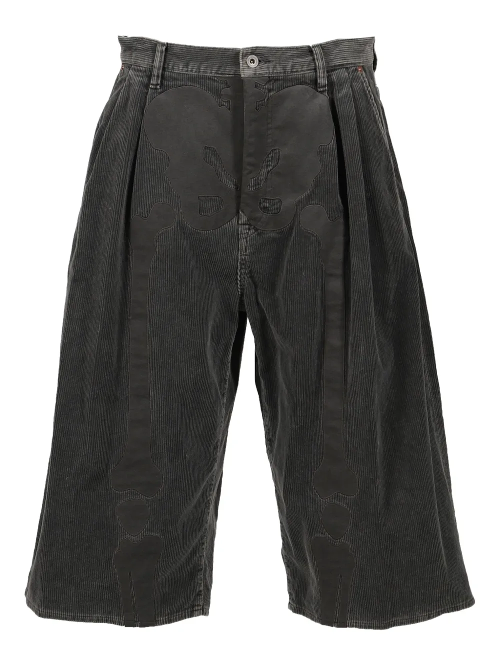 

Вельветовые шорты со складками Doublet, серый