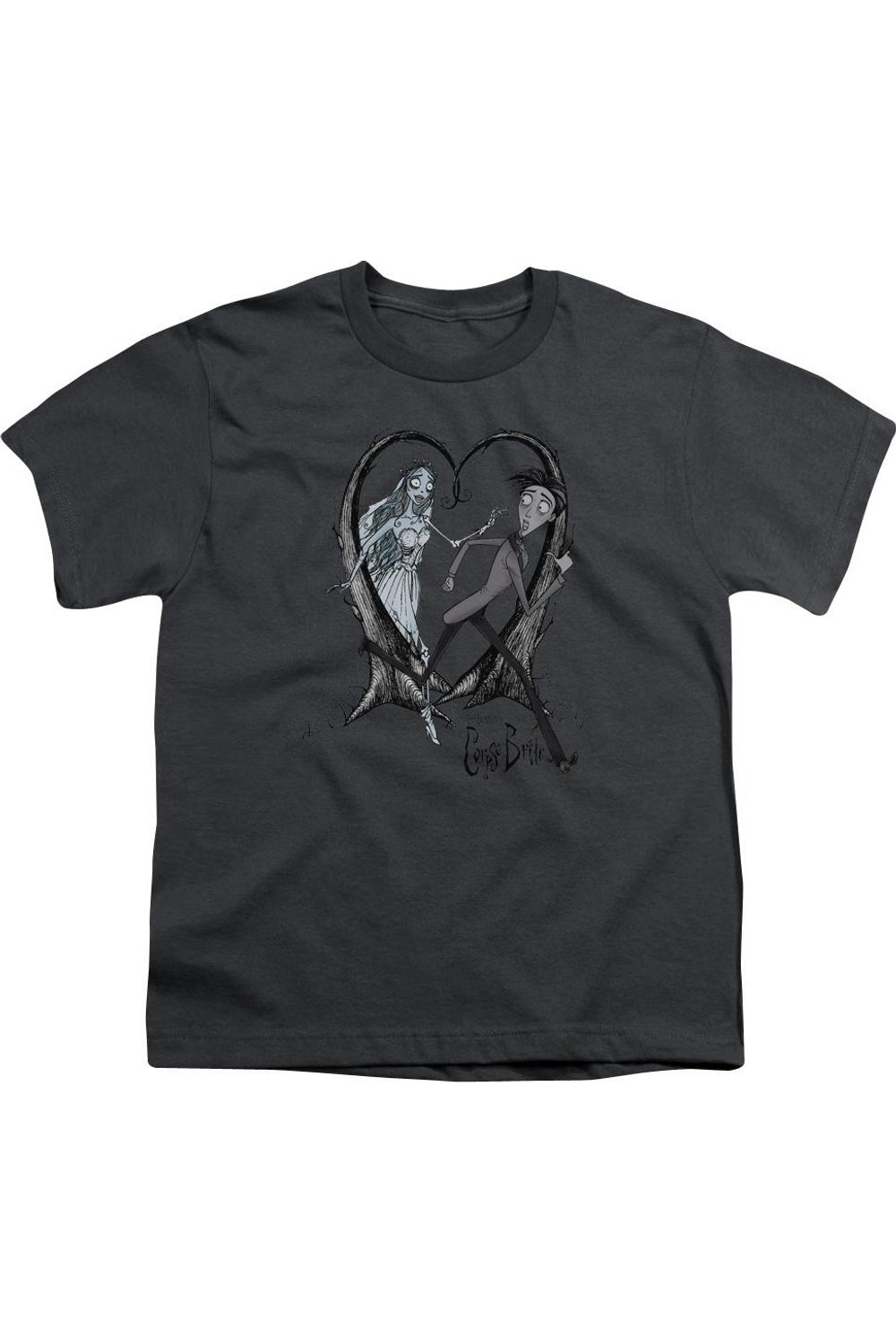 

Футболка с коротким рукавом "Невеста-труп и беглый жених" для подростков Gildan, Charcoal