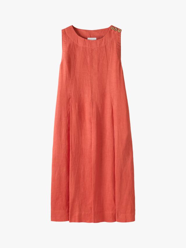 

Платье из чистого льна с мягкой складкой Celtic & Co., цвет Burnt Orange