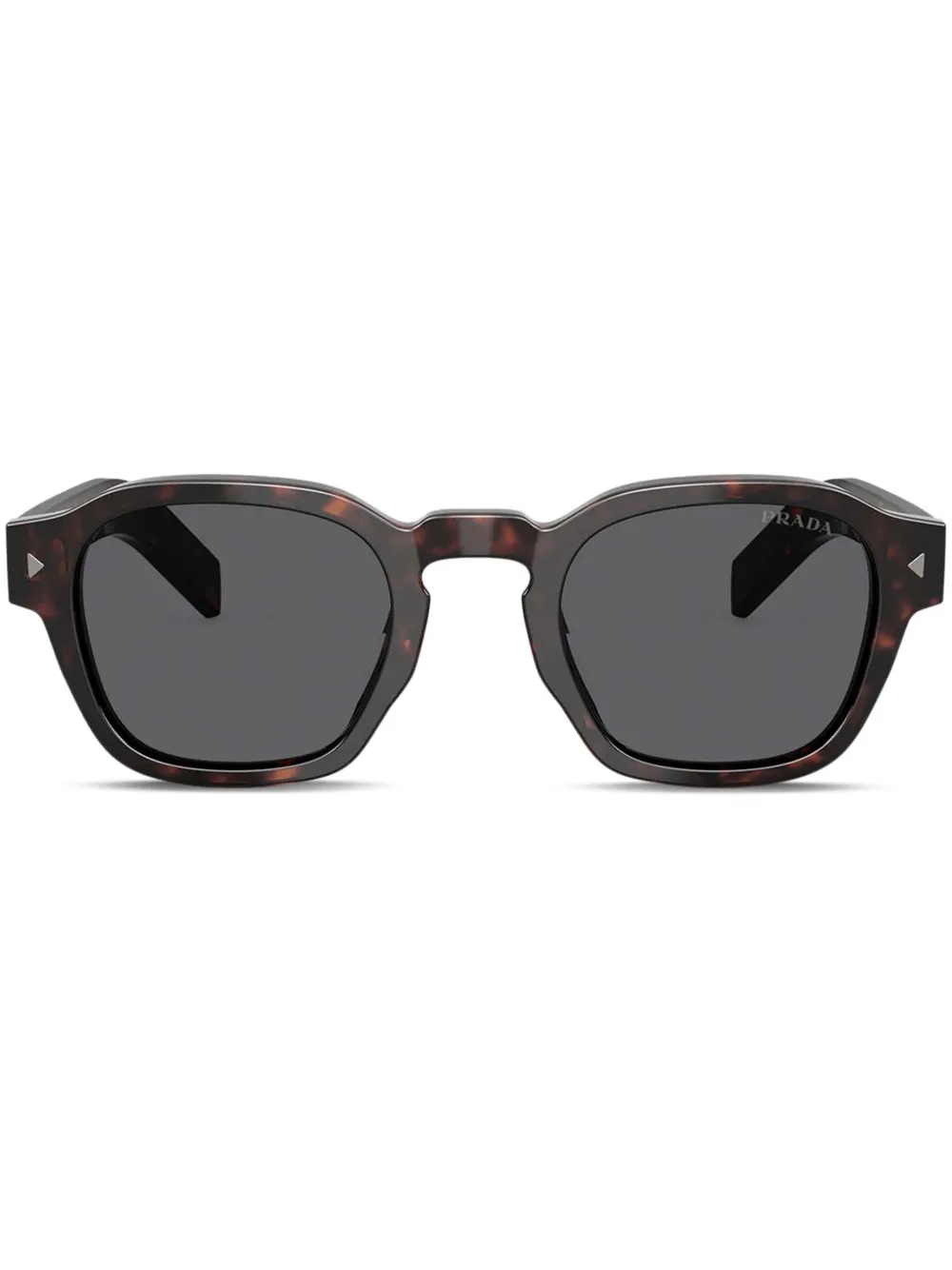 

Солнцезащитные очки в квадратной оправе Prada Eyewear, коричневый