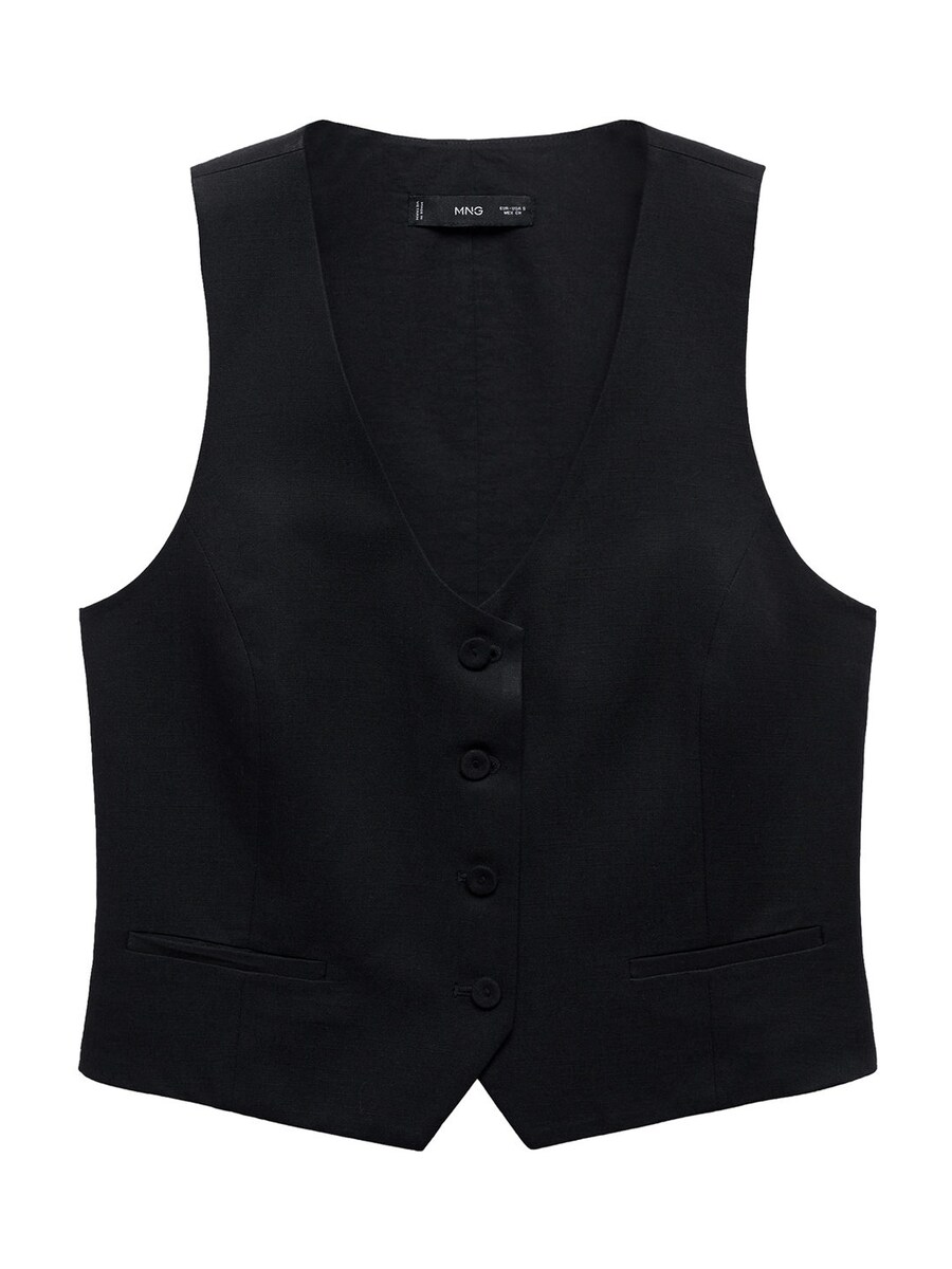 

Короткий блейзер MANGO Suit Vest Max, черный