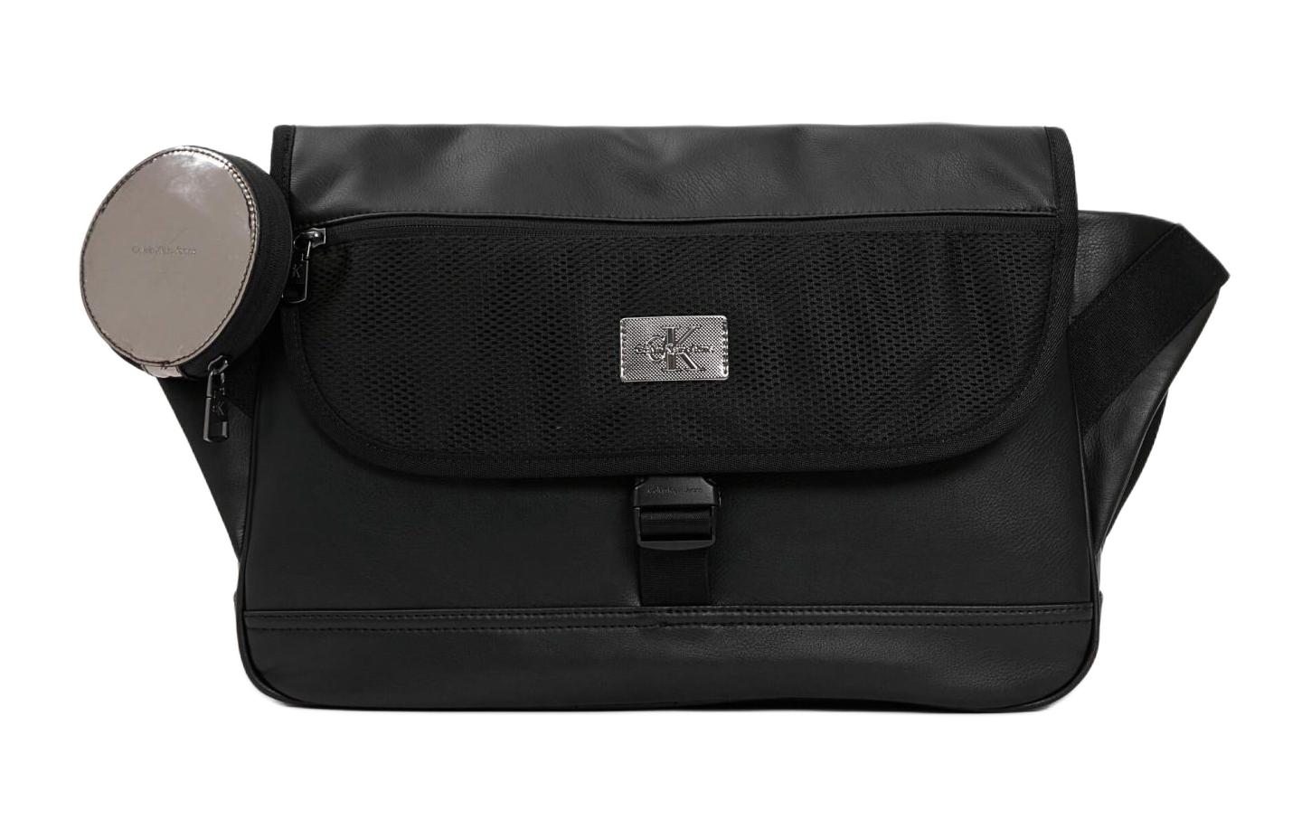 

Сумка-мессенджер CALVIN KLEIN из полиэстера, черная мужская наплечная сумка через плечо