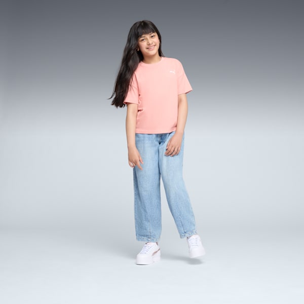 Футболка свободного кроя для больших детей Puma Wardrobe Essentials, розовый — фото 3