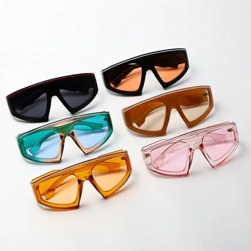 

Большие панк-солнцезащитные очки для женщин и мужчин, велосипедные солнцезащитные очки в стиле стимпанк, очки с защитой от УФ-излучения UV400 MTZJH, Blue