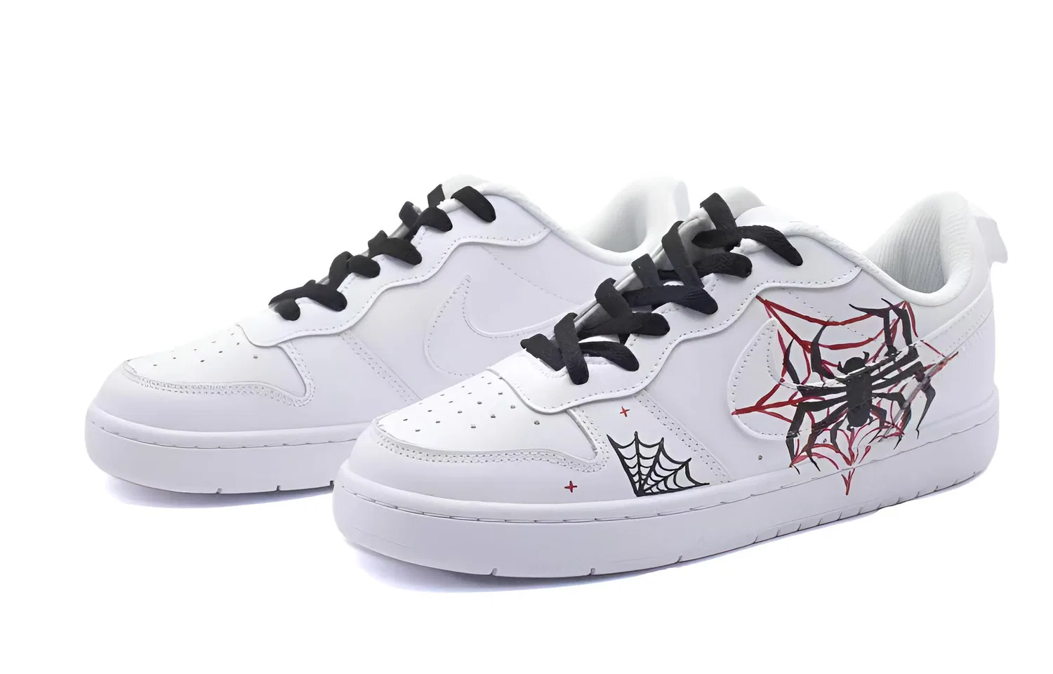 Кроссовки Court Borough Twilight Tide Spider Shadow с кожаной амортизацией, износостойкие, дышащие, низкие Nike, White — фото 4
