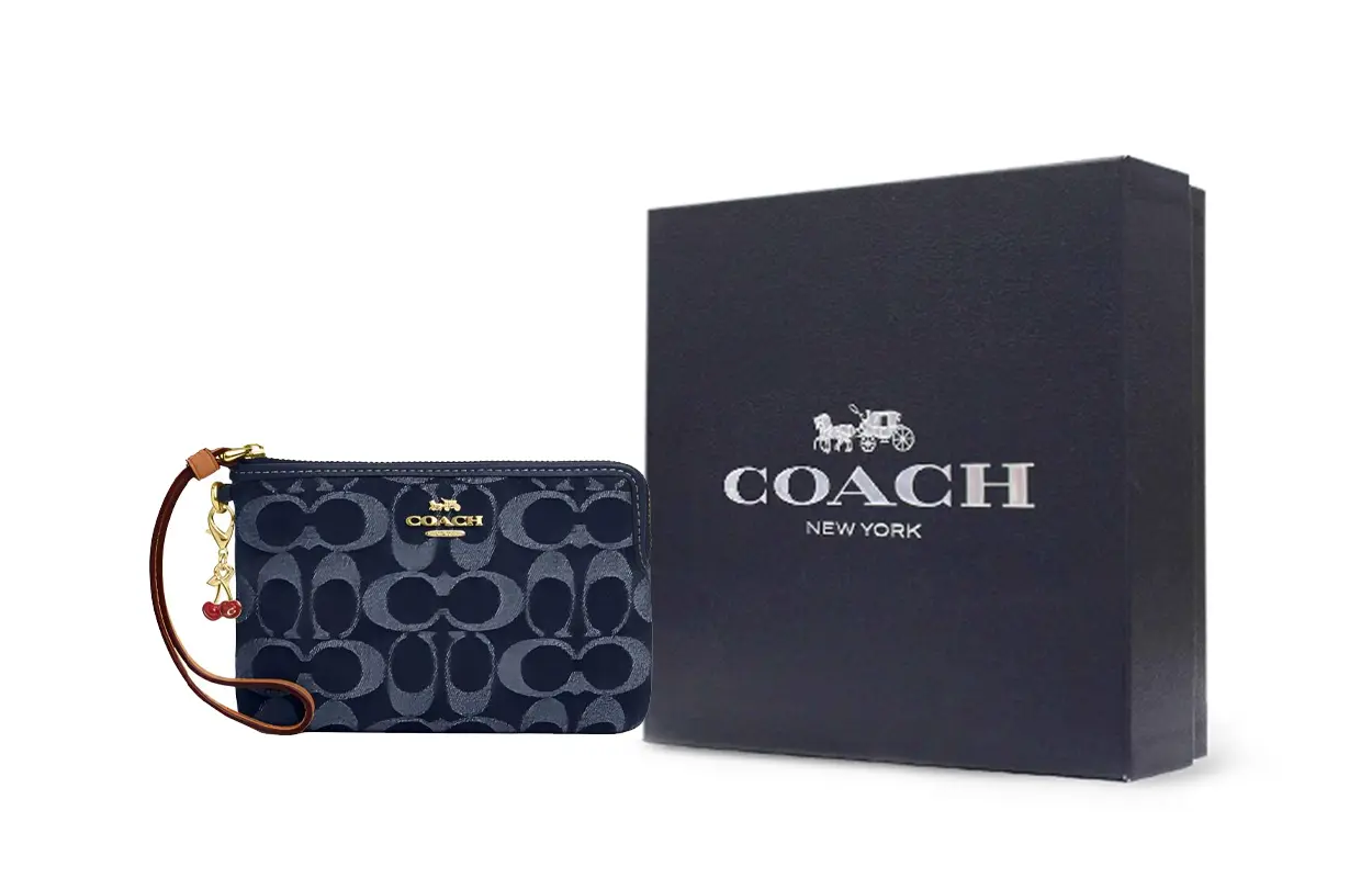 

COACH Джинсовый синий клатч малого размера унисекс