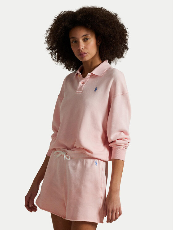 

Свободный крой толстовки 211965097007 Polo Ralph Lauren, розовый