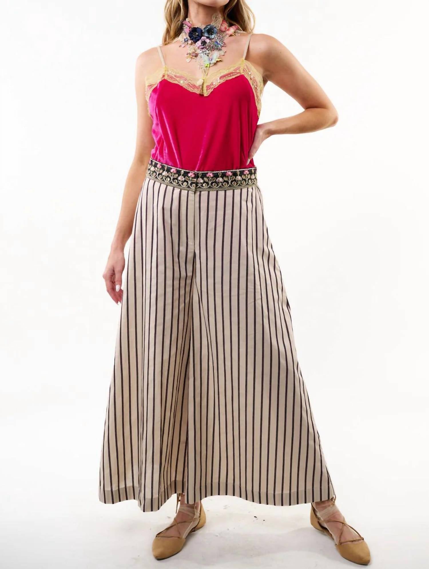 

Брюки Derby Princess Stripe в кремовом цвете Aratta