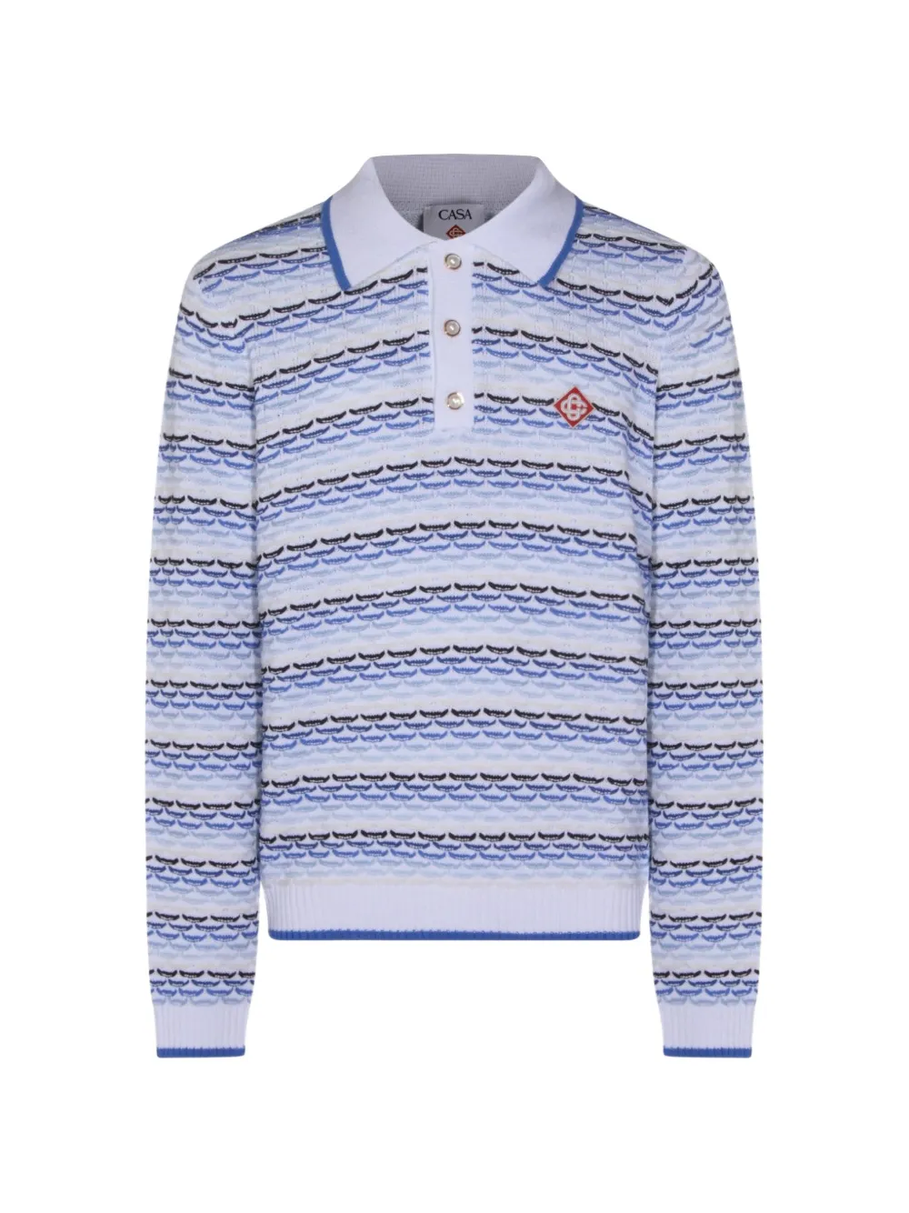 

Поло с узором Casablanca, синий