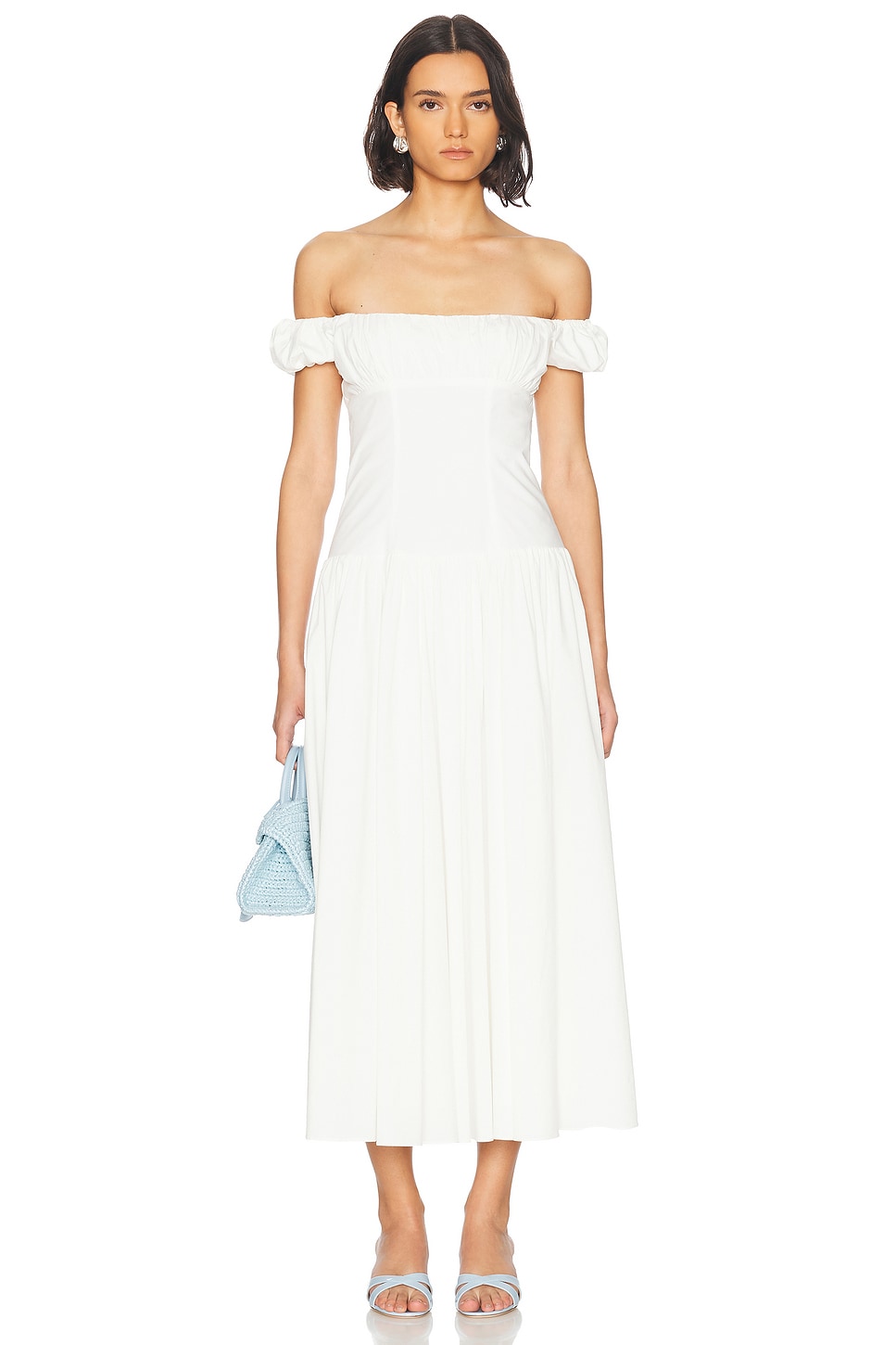 

Платье макси с заниженной талией Augusta Caroline Constas, Antique White