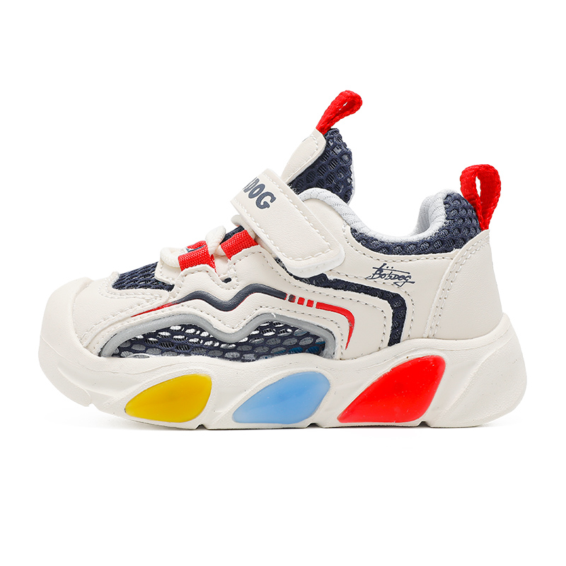 

Нескользящие износостойкие низкие детские кроссовки для повседневной носки для детей от 3 до 7 лет BOBDOG, бежевый/темно-синий