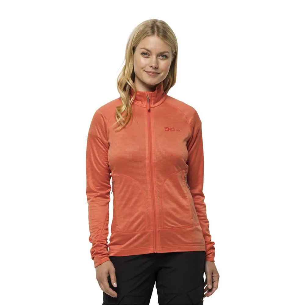 

Флис Jack Wolfskin Kammweg full zip, оранжевый
