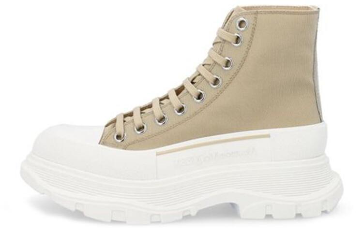 Ботинки женские Alexander Mcqueen Tread Slick, бежевый / белый