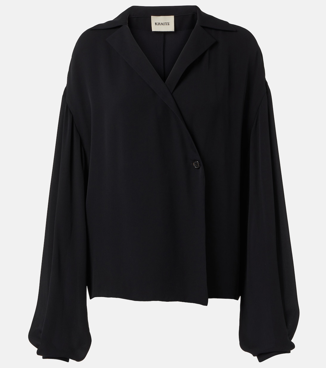 

Шелковый топ Эштон Khaite, черный