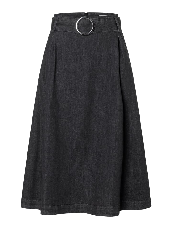 

длинная расклешенная джинсовая юбка темно-серого цвета. More & More