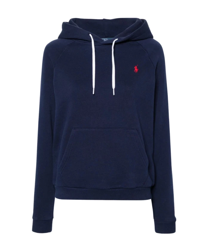 

Синяя толстовка с капюшоном и вышитым пони. Polo Ralph Lauren, синий