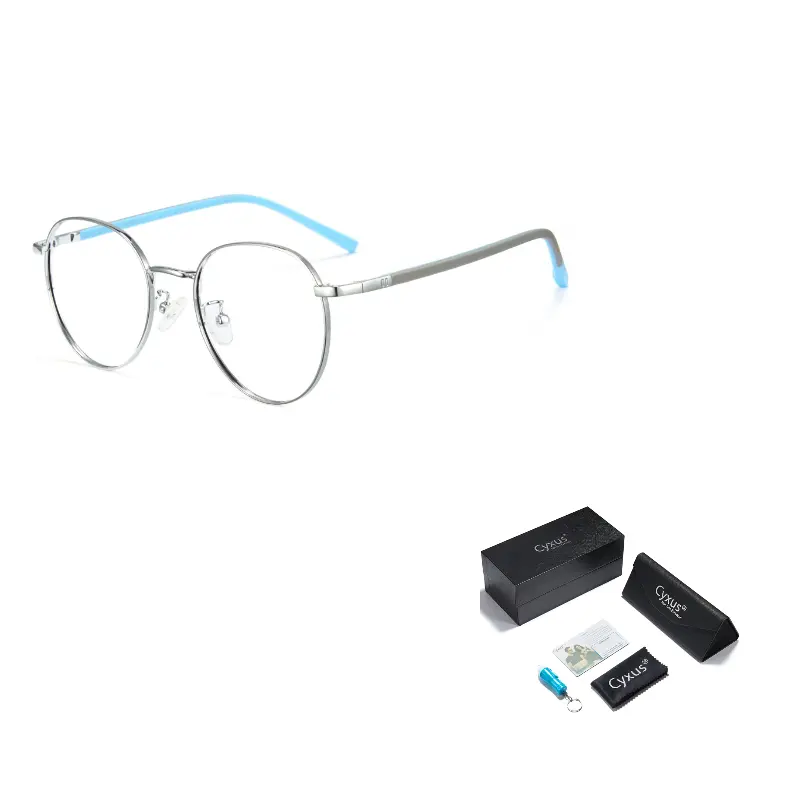 

CYXUS Силиконовая овальная оправа для очков унисекс, Silver T18