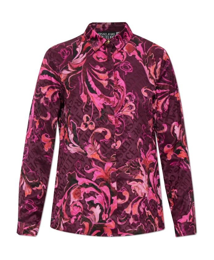 

Рубашка с узором в стиле барокко Versace Jeans Couture, красный