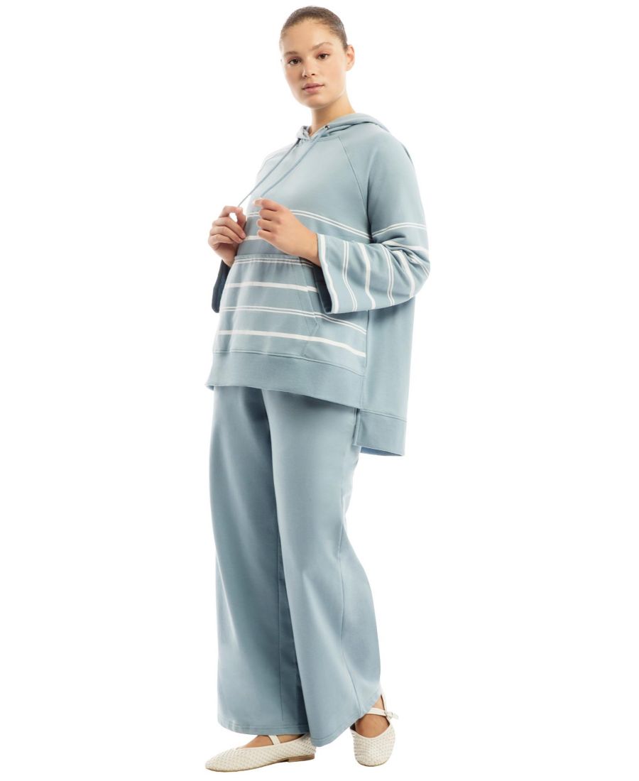 

Женская толстовка June + Vie с рукавами-колокольчиками из французского махрового трикотажа June & Vie, Mountain spring