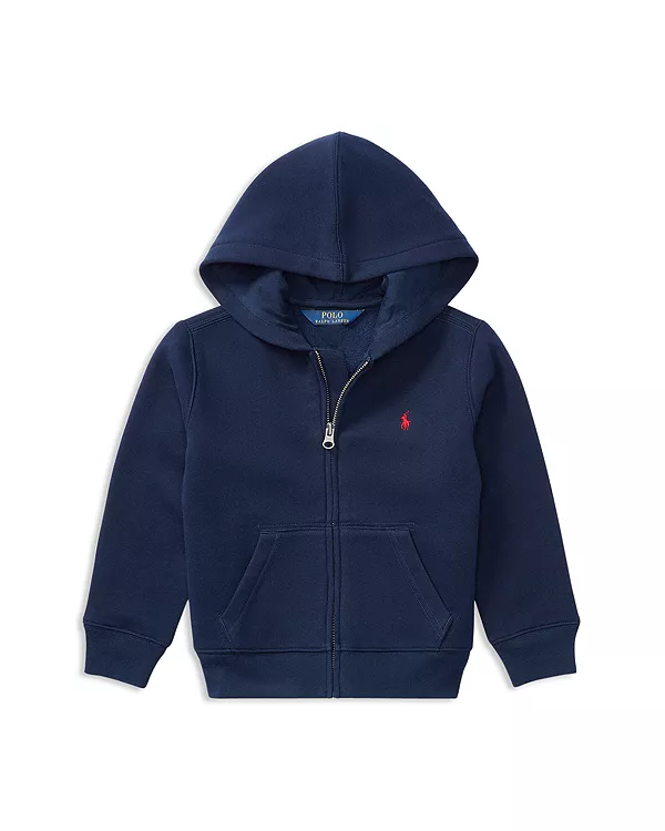 

Детская флисовая толстовка на молнии для малышей Ralph Lauren, синий