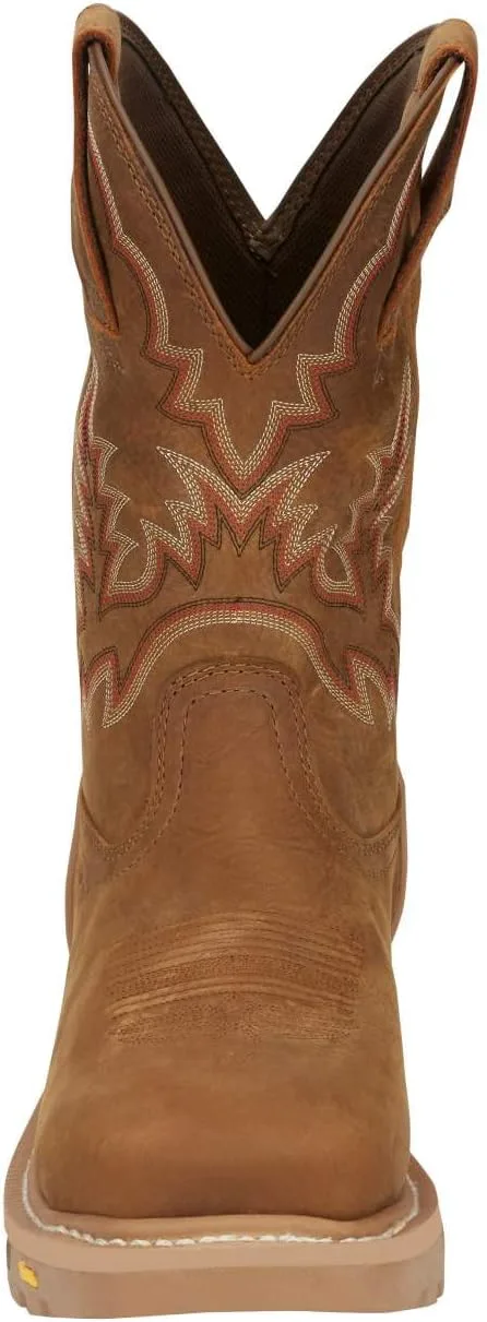 Мужские рабочие ботинки Justin Men's Commander Montana Rust водонепроницаемые 11" с нановолоконным композитным носком — фото 2