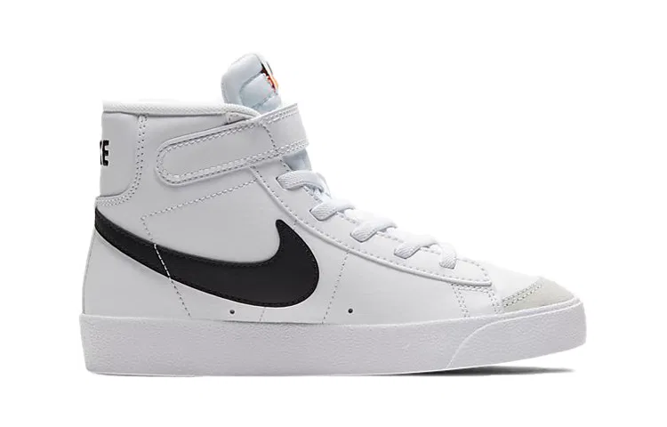 Детские кроссовки для скейтбординга с высоким верхом Blazer 77 Mid Nike, Black/White — фото 3