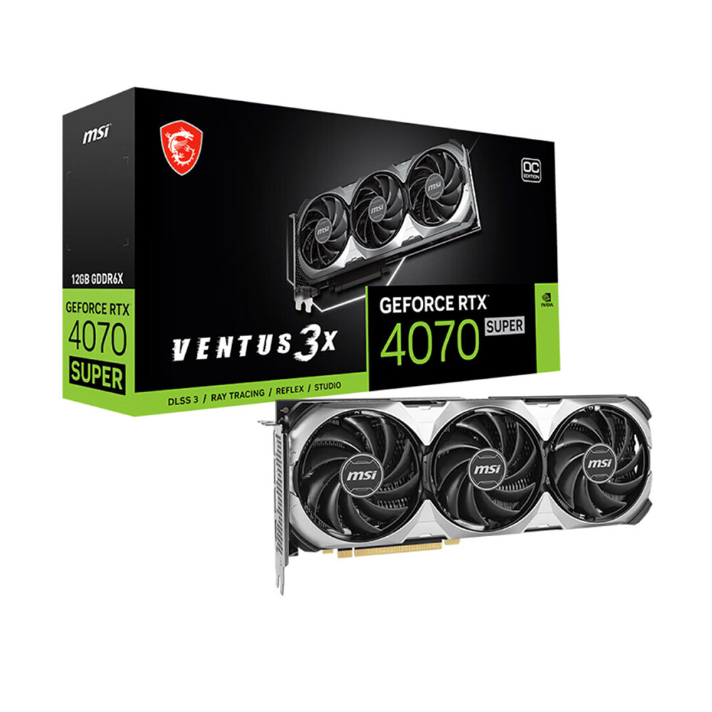 Видеокарта MSI GeForce RTX 4070 Super Ventus 3X OC, 12 Гб, серебристый — фото 4