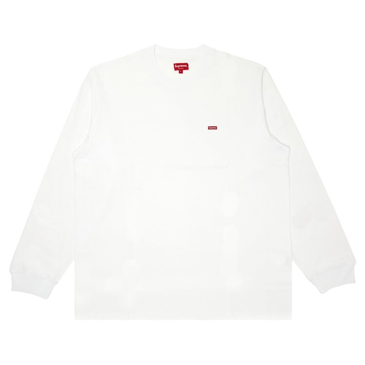 Лонгслив Supreme Small Box Long-Sleeve Tee 'White', белый