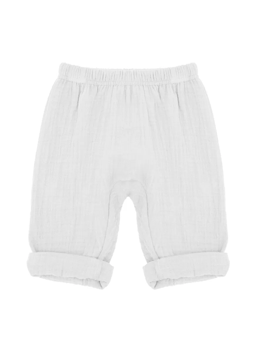 Брюки MAXIMO Regular Pants 'GOTS BABY-Krempelhose Musselinstoff' белого цвета