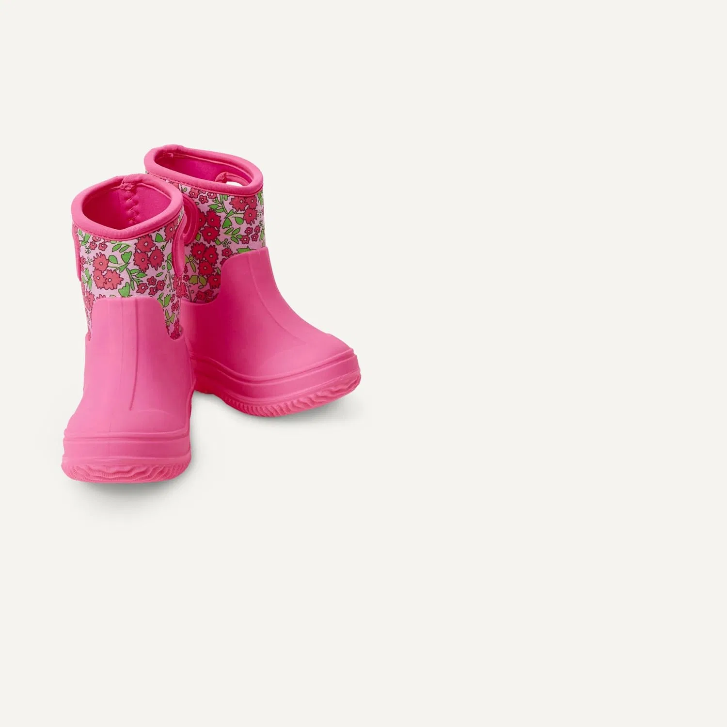 Детские утепленные резиновые сапоги из неопрена Unisex Kids' Insulated Neoprene Rain Boot Amazon Essentials, Pink Floral — фото 3
