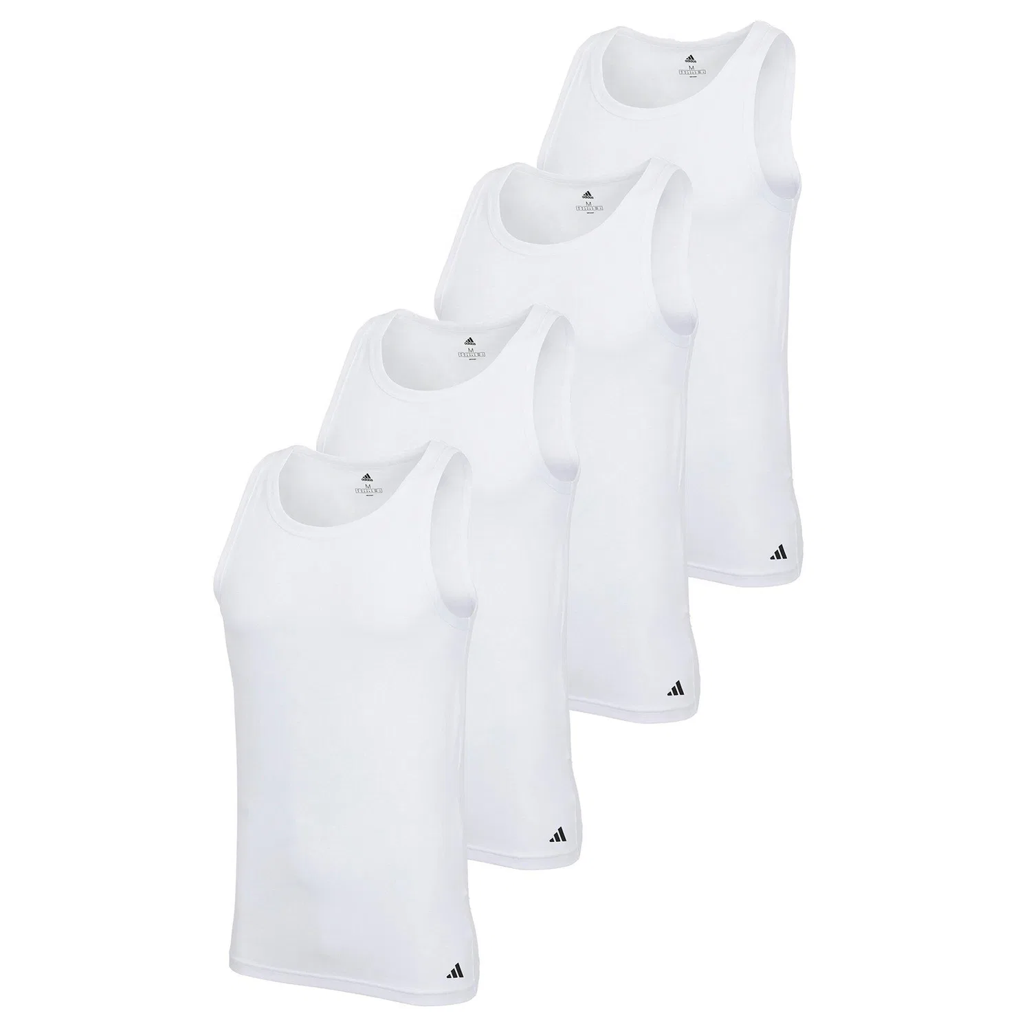 Мужская белье-майка Active Flex Cotton 4PK Adidas, Weiss