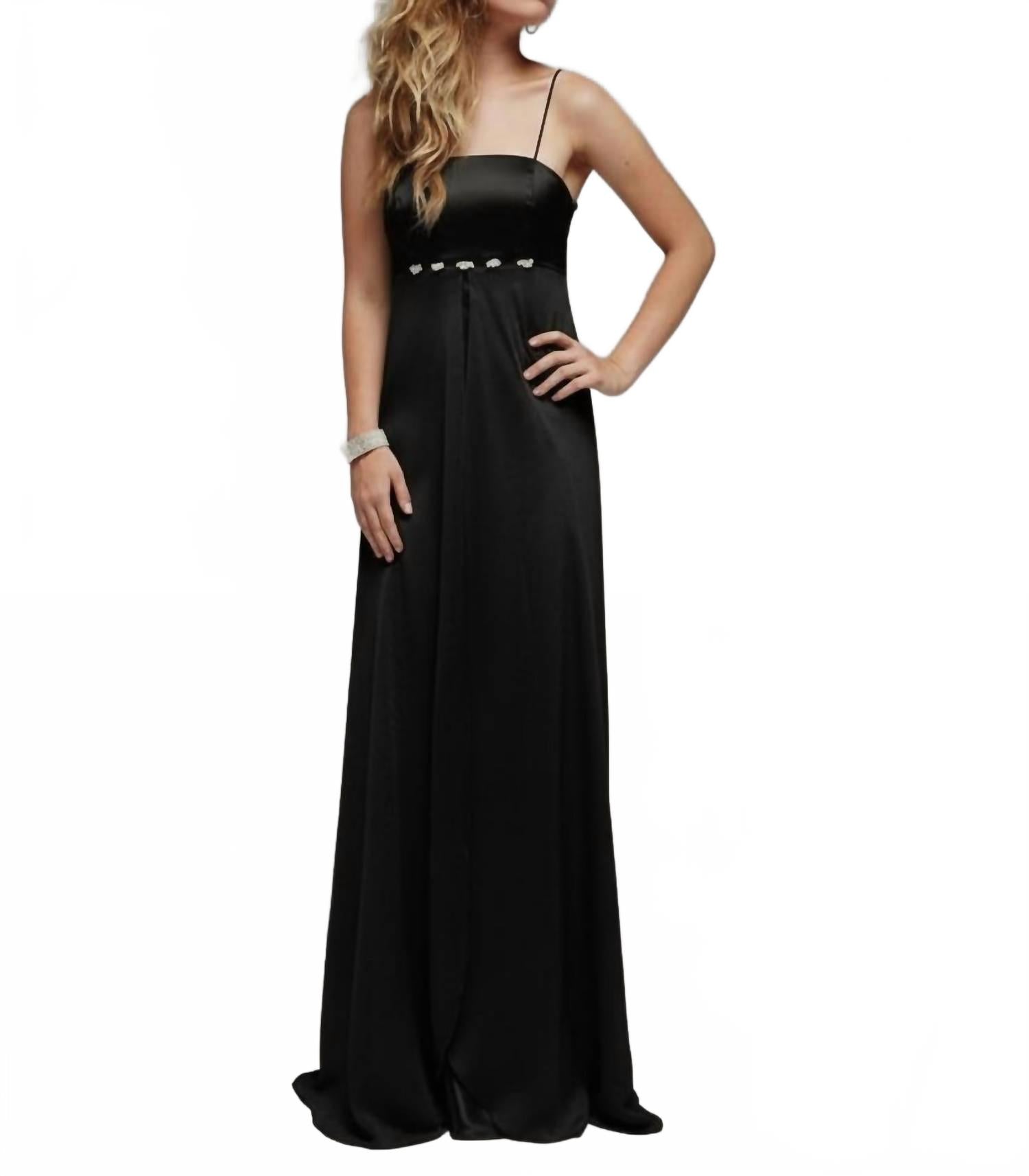 

Milano Formals Шелковое платье «Симфония» черного цвета