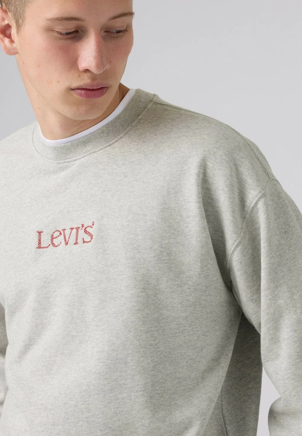 Толстовка Sunset Crew SSNL Logo 2 Light Heather Gr Levi'S, Ssnl Logo Light Heather Grey - Greys — фото 3