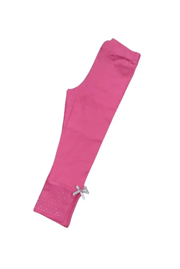 Детские леггинсы для девочек с декором Timi Kids, Dark Pink — фото 3
