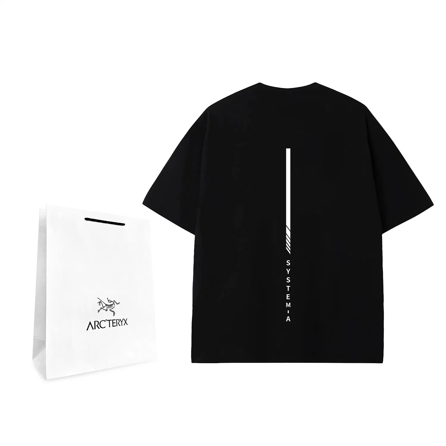 Футболка унисекс с принтом KRAGG SL COTTON SHIRT Arcteryx, Black-Brand Exclusive Shopping Bag